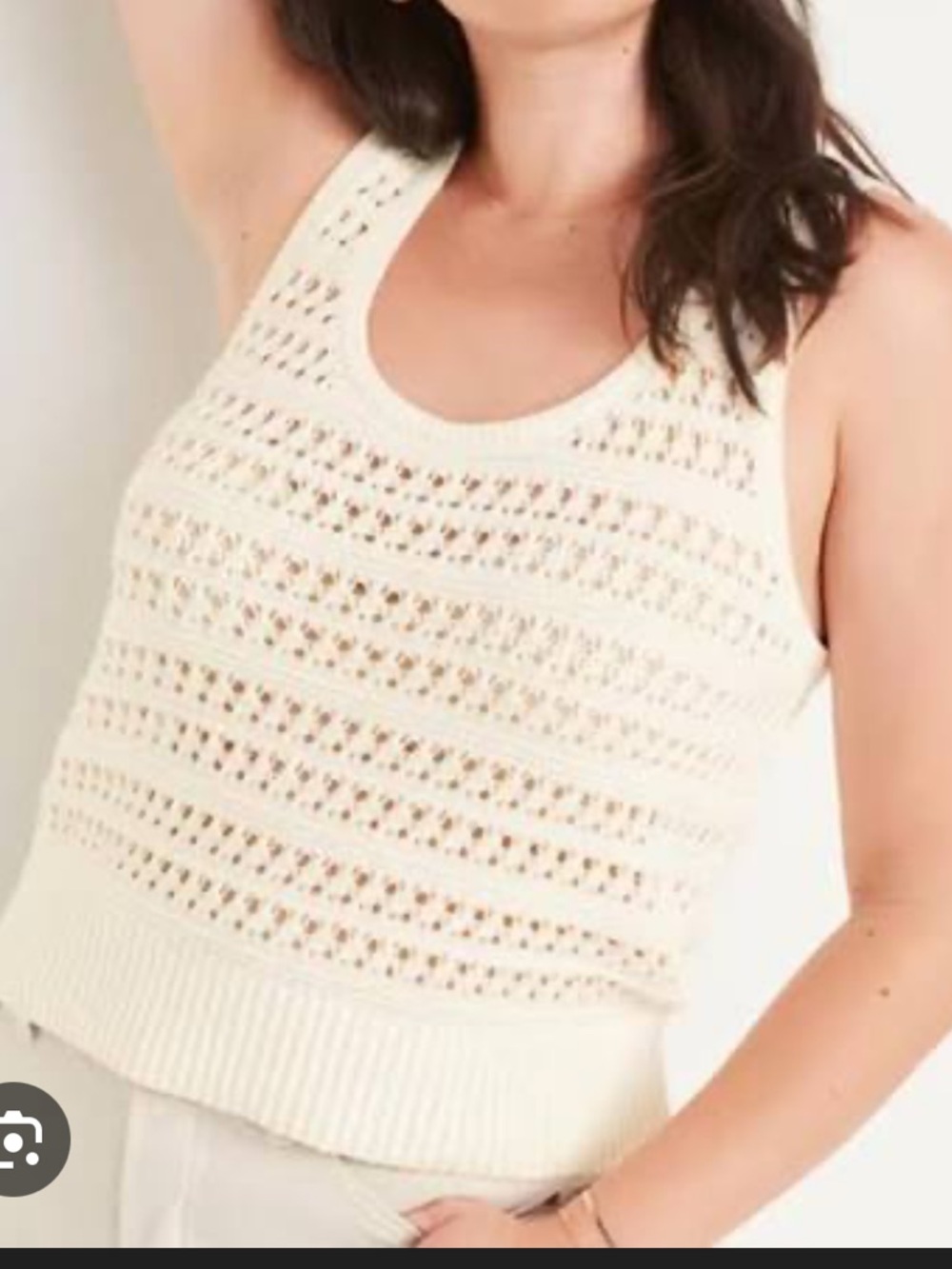 Old Navy Cream Crochet Tank
